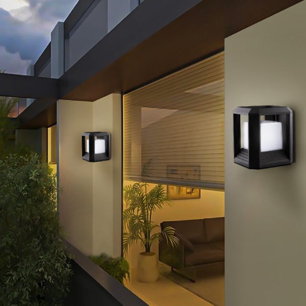 مشخصات فنی چراغ دیواری حیاطی LED مدرن مدل کیوبیک SH-16104 شعاع