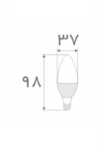 لامپ ال ای دی 7 وات افراتاب شمعی Candle مدل  AFRA-C37-7W پایه E14